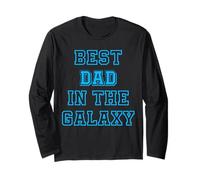 Best Dad in the Galaxy Regalo del Día del Padre Kid Papa Tee Family Manga Larga