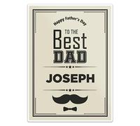 Best Dad Joseph Calcomanía para el Día del Padre, parachoques de coche, portátil, botella de agua, pared, ventana, calcomanía de vinilo impermeable, tamaño - 15,2 cm más largo