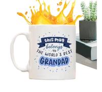 Best Dad Mug - World's Best Father Mug | 350ml Worlds Best Dad Coffee Cup, Novelty Dad Mug Cup, Best Dad & Son Ceramic Mugs With Letter Printing For Father Grandpa, Worlds Best Dad Coffee Cup