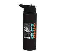 Best Dad Since 2018 para el mejor papá del mundo, Día del Padre Stainless Steel Insulated Water Bottle