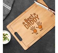 Best Daddy Ever Gifts - Tabla de cortar personalizada, tabla de cortar de bambú, regalos de cumpleaños del padre, regalos del día del padre, tabla de cortar grabada, regalos para papá, abuelo, hombres