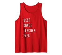 Best Dance Teacher Ever Linda Camisas Hombres Mujeres Camiseta sin Mangas, Hombre, Rojo, XL