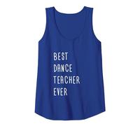Best Dance Teacher Ever Linda Camisas Hombres Mujeres Camiseta sin Mangas, Mujer, Azul Real, S