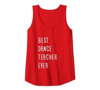 Best Dance Teacher Ever Linda Camisas Hombres Mujeres Camiseta sin Mangas, Mujer, Rojo, L