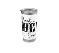 Best Dearest Ever linda madre mamá madre cumpleaños amor mamá Vaso térmico de acero inoxidable de doble pared