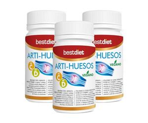 Best Diet - Arti-Huesos | complemento alimenticio de origen natural, apoya la salud y el bienestar de las articulaciones. Pack de 3 botes con 30 cápsulas.