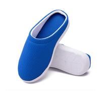 BEST DIRECT STEPLUXE Summer Slippers, zapatillas de casa con suela de gel, lavables, Tecnología Gel Comfort (Azul, Sistema tallas calzado EU, Adulto, Letras, mediano, X-Large)