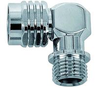 Best divers AE0115 - Empalme de latón, Cromado, Giratorio, 2° Fase 90°, 9/16" M-9/16F, Gris