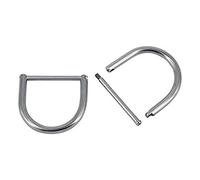 Best divers - Anillo de Acero Inoxidable en Forma de D de 50 mm, Desmontable, Unisex para Adulto, Gris,