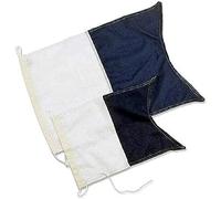 Best Divers Bandera Alfa Grande 40 x 30 cm, Unisex Adulto, Blanco y Azul