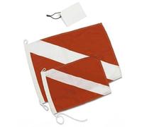 Best divers Bandera Sub Grande 40 x 30 cm, Unisex Adulto, Blanco y Rojo,