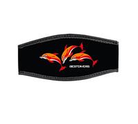 Best divers Correa Máscara de Neopreno, Doble Velcro, 3 Delfines