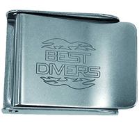 Best divers FI0102/25Q - Hebilla de Acero Inoxidable Cuadrada para Cinturones portaplomos Sub, Bolsa de 25 Unidades