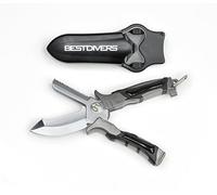 Best divers Sk21 - Cuchillo Profesional de 9 cm - Tijera/Cuchillo