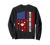 Best Dog Dad Ever American Flag Father's Day For Dog Daddy Sudadera