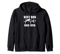 Best Dog Dad Ever Border Collie Dog Heartbeat Paw Puppy Sudadera con Capucha