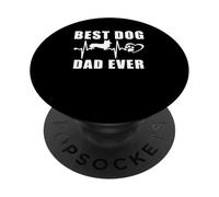 Best Dog Dad Ever Corgi Dog Heartbeat Paw Puppy Lover PopSockets PopGrip Adhesivo