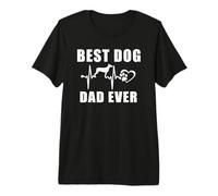 Best Dog Dad Ever Dobermann Dog Heartbeat Paw Lover Camiseta Premium