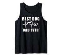 Best Dog Dad Ever Dobermann Dog Heartbeat Paw Lover Camiseta sin Mangas