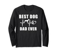 Best Dog Dad Ever Dobermann Dog Heartbeat Paw Lover Manga Larga