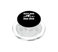Best Dog Dad Ever Miniature Schnauzer Dog Heartbeat Paw PopSockets PopGrip para MagSafe