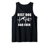 Best Dog Dad Ever Rottweiler Dog Heartbeat Paw Puppy Lover Camiseta sin Mangas