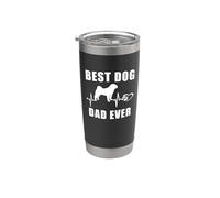 Best Dog Dad Ever Shar Pei Dog Heartbeat Paw Puppy Lover Vaso térmico de acero inoxidable de doble pared