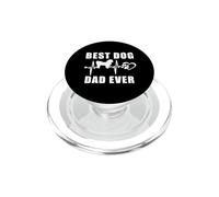 Best Dog Dad Ever Shih Tzu Dog Heartbeat Paw Lover PopSockets PopGrip para MagSafe