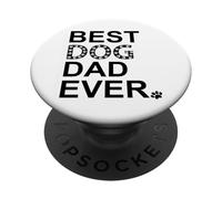 Best Dog Dad Ever Sign Dog Dad Paw Print Dog Lover Dogfather PopSockets PopGrip Adhesivo