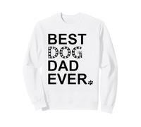 Best Dog Dad Ever Sign Dog Dad Paw Print Dog Lover Dogfather Sudadera
