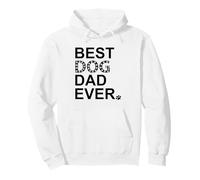 Best Dog Dad Ever Sign Dog Dad Paw Print Dog Lover Dogfather Sudadera con Capucha