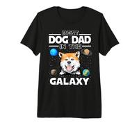 Best Dog Dad In The Galaxy Akita Inu Funny Dogs Lovers Camiseta Premium