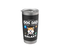 Best Dog Dad In The Galaxy Akita Inu Funny Dogs Lovers Vaso térmico de acero inoxidable de doble pared