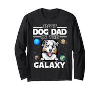 Best Dog Dad In The Galaxy Australian Shepherd Dogs Lovers Manga Larga