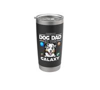 Best Dog Dad In The Galaxy Australian Shepherd Dogs Lovers Vaso térmico de acero inoxidable de doble pared