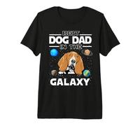 Best Dog Dad In The Galaxy Basset Hound Funny Dogs Lovers Camiseta Premium