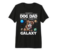 Best Dog Dad In The Galaxy Boxer Puppy Dogs Lovers Camiseta Premium