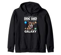 Best Dog Dad In The Galaxy Boxer Puppy Dogs Lovers Sudadera con Capucha