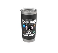 Best Dog Dad In The Galaxy Chihuahua Puppy Dogs Lovers Vaso térmico de acero inoxidable de doble pared