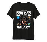 Best Dog Dad In The Galaxy Dachshund Puppy Dogs Lovers Camiseta Premium