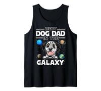 Best Dog Dad In The Galaxy Dalmatian Puppy Dogs Lovers Camiseta sin Mangas