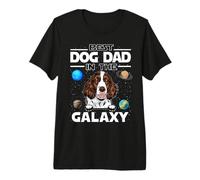 Best Dog Dad In The Galaxy English Springer Spaniel Dogs Camiseta Premium