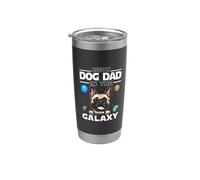 Best Dog Dad In The Galaxy French Bulldog Puppy Dogs Lovers Vaso térmico de acero inoxidable de doble pared