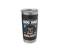 Best Dog Dad In The Galaxy German Shepherd Puppy Dogs Lovers Vaso térmico de acero inoxidable de doble pared