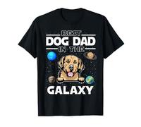 Best Dog Dad In The Galaxy Golden Retriever Puppy Dogs Lover Camiseta