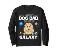 Best Dog Dad In The Galaxy Goldendoodle Puppy Dogs Lovers Manga Larga