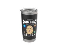 Best Dog Dad In The Galaxy Goldendoodle Puppy Dogs Lovers Vaso térmico de acero inoxidable de doble pared