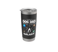Best Dog Dad In The Galaxy Great Dane Puppy Dogs Lovers Vaso térmico de acero inoxidable de doble pared