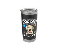 Best Dog Dad In The Galaxy Labrador Retriever Puppy Dogs Vaso térmico de acero inoxidable de doble pared