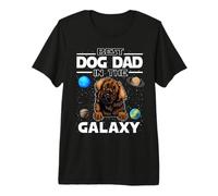 Best Dog Dad In The Galaxy Leonberger Puppy Dogs Lovers Camiseta Premium